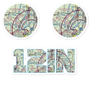 J & S Field (12IN) VFR Sectional Sticker Pack