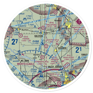 Sooter Airport (12KS) VFR Sectional Sticker (30 mile)