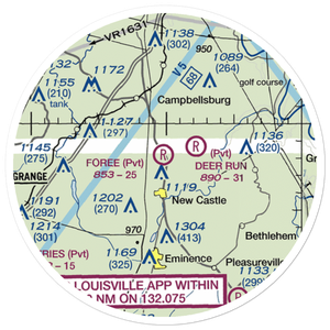 John M. Foree Airport (12KY) VFR Sectional Sticker (20 mile)