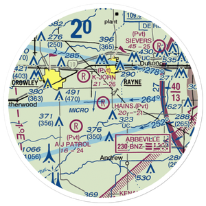Hains Airstrip (12LS) VFR Sectional Sticker (20 mile)