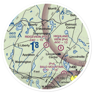 Ridgeview Airport (12ME) VFR Sectional Sticker (20 mile)