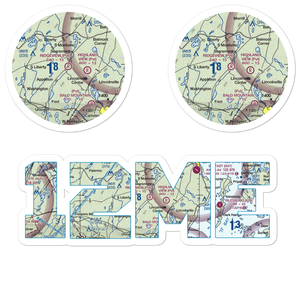 Ridgeview Airport (12ME) VFR Sectional Sticker Pack