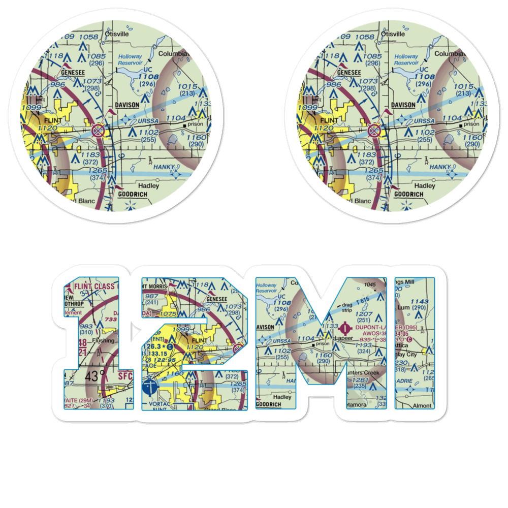 John's Airport (12MI) VFR Sectional Sticker Pack 
