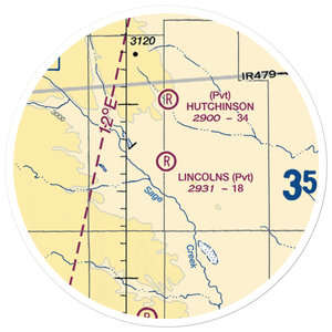 Lincolns Field (12MT) VFR Sectional Sticker (20 mile)