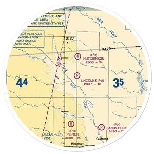 Lincolns Field (12MT) VFR Sectional Sticker (30 mile)