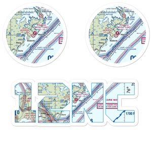 Atlantic Field Mcolf Airport (12NC) VFR Sectional Sticker Pack