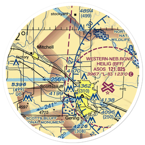 Reisig Brothers Airport (12NE) VFR Sectional Sticker (20 mile)