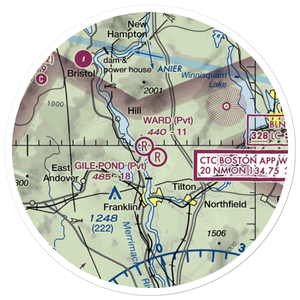 Gile Pond Airport (12NH) VFR Sectional Sticker (20 mile)