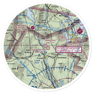 Gile Pond Airport (12NH) VFR Sectional Sticker (30 mile)