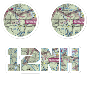 Gile Pond Airport (12NH) VFR Sectional Sticker Pack
