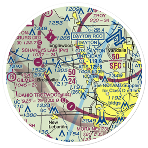 Mcgregor Airfield (12OH) VFR Sectional Sticker (20 mile)