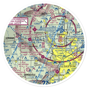 Mcgregor Airfield (12OH) VFR Sectional Sticker (30 mile)