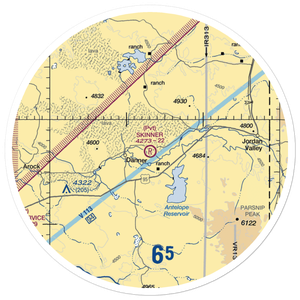 Skinner Ranch Airport (12OR) VFR Sectional Sticker (30 mile)