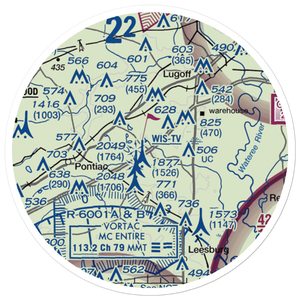 Over the Hill Airport (12SC) VFR Sectional Sticker (20 mile)