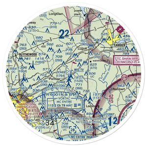 Over the Hill Airport (12SC) VFR Sectional Sticker (30 mile)