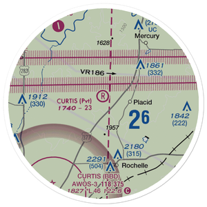 Curtis Ranch Field (12TE) VFR Sectional Sticker (20 mile)