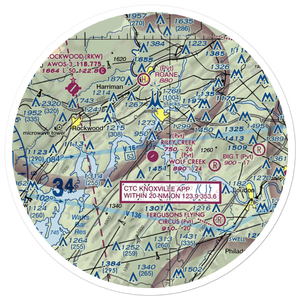 Riley Creek Airport (12TN) VFR Sectional Sticker (30 mile)