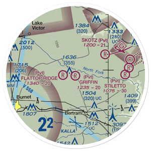 Griffin Airport (12TX) VFR Sectional Sticker (20 mile)