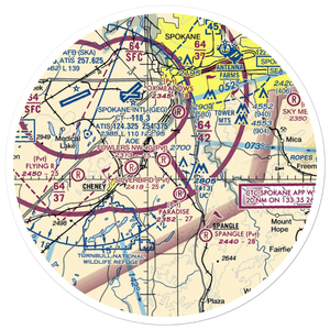 Fowlers Nw 40 Airport (12WA) VFR Sectional Sticker (30 mile)