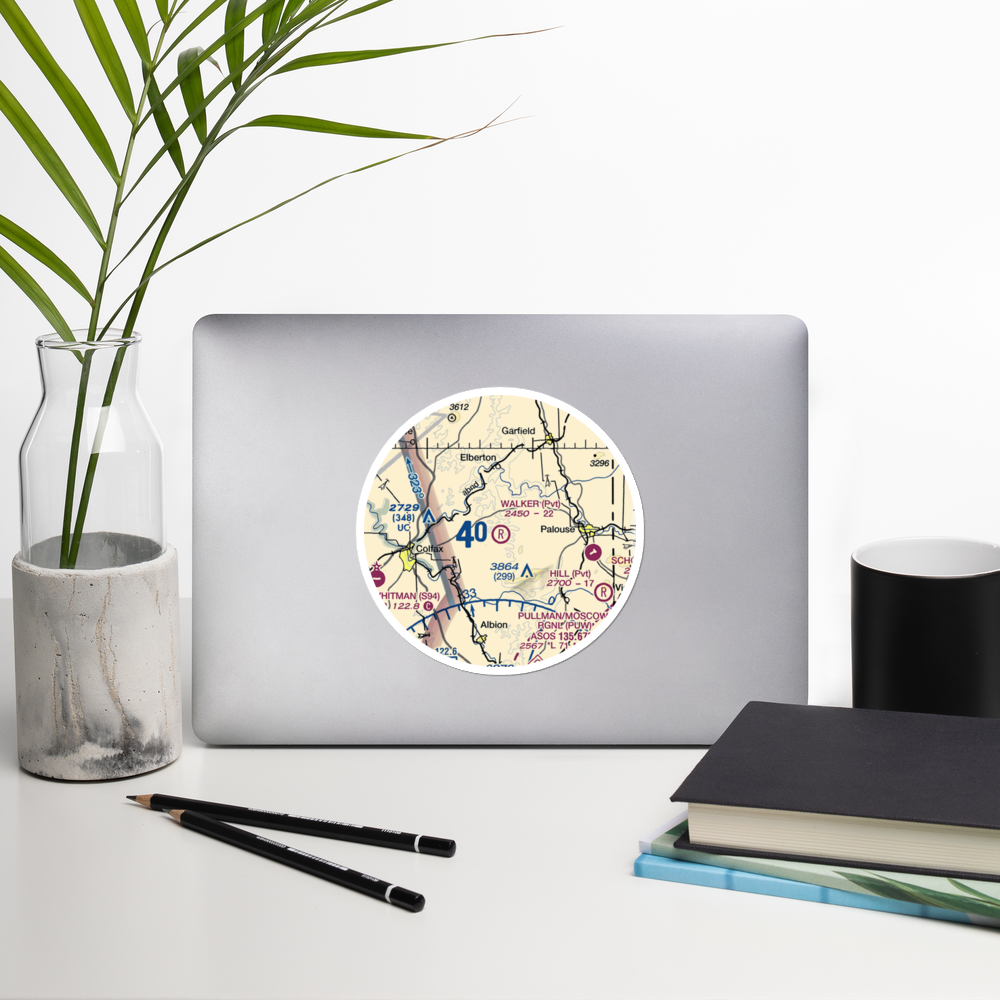 Walker Airport (12WT) VFR Sectional Sticker (20 mile) 
