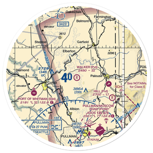 Walker Airport (12WT) VFR Sectional Sticker (30 mile)