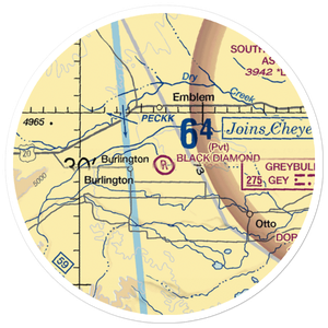 Black Diamond Airport (12WY) VFR Sectional Sticker (20 mile)