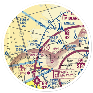 Wood Farm Airfield (12XA) VFR Sectional Sticker (20 mile)