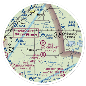 Mc Croskey Field (12XS) VFR Sectional Sticker (20 mile)