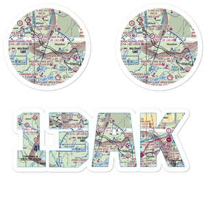 Satterbergs Airport (13AK) VFR Sectional Sticker Pack