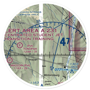 Waltenberry Field Ultralightport (13AZ) VFR Sectional Sticker (20 mile)