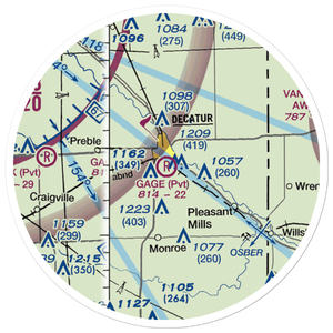 Gage Airport (13IN) VFR Sectional Sticker (20 mile)