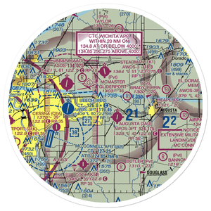 Daniel's Landing Airport (13KS) VFR Sectional Sticker (30 mile)