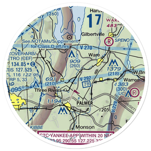 Metropolitan Airport (13MA) VFR Sectional Sticker (20 mile)