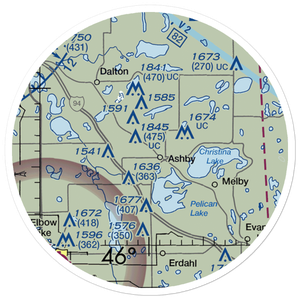 Melby Airport (13MN) VFR Sectional Sticker (20 mile)
