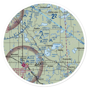 Melby Airport (13MN) VFR Sectional Sticker (30 mile)