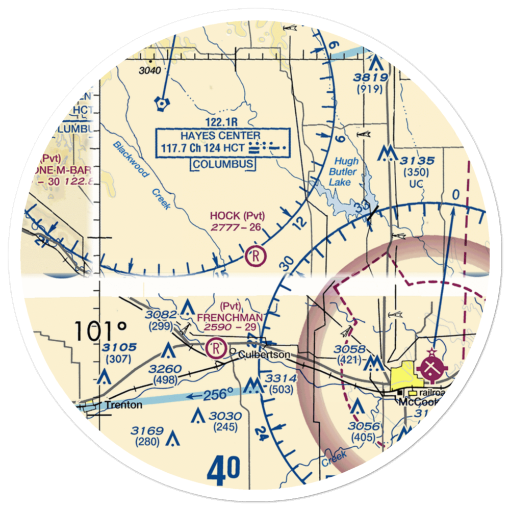 Hock Airport (13NE) VFR Sectional Sticker (30 mile) 