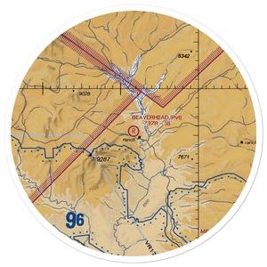 Beaverhead Airstrip (13NM) VFR Sectional Sticker (30 mile)