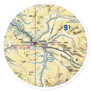 Aubrey Mountain Airstrip (13OR) VFR Sectional Sticker (30 mile)