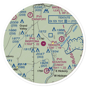 Rigrtona Airport (13PA) VFR Sectional Sticker (20 mile)