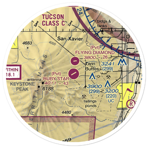 Ruby Star Airpark (14AZ) VFR Sectional Sticker (20 mile)