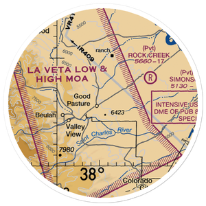 Good Pasture Airport (14CO) VFR Sectional Sticker (20 mile)