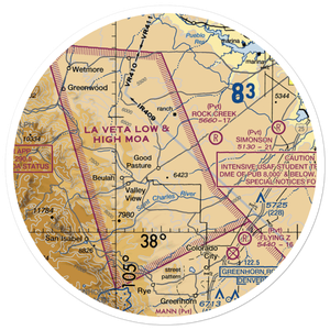 Good Pasture Airport (14CO) VFR Sectional Sticker (30 mile)