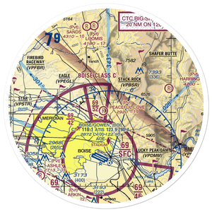 Peaceful Cove Airport (14ID) VFR Sectional Sticker (30 mile)