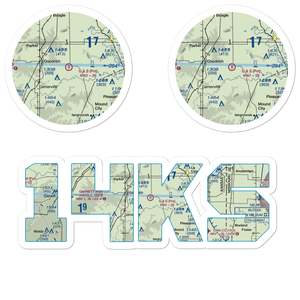 G & S Space Port Airport (14KS) VFR Sectional Sticker Pack