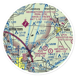 Blue Haven Farm Airport (14KY) VFR Sectional Sticker (20 mile)