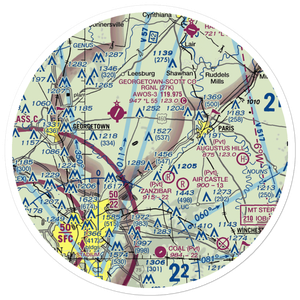 Blue Haven Farm Airport (14KY) VFR Sectional Sticker (30 mile)