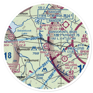 Ring Hill Airport (14ME) VFR Sectional Sticker (20 mile)
