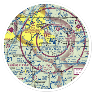 East-West Paris Airport (14MI) VFR Sectional Sticker (30 mile)