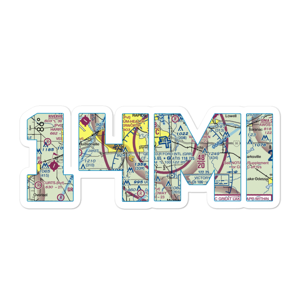 East-West Paris Airport (14MI) VFR Sectional Sticker 