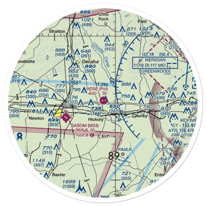 Rose Field (14MS) VFR Sectional Sticker (30 mile)